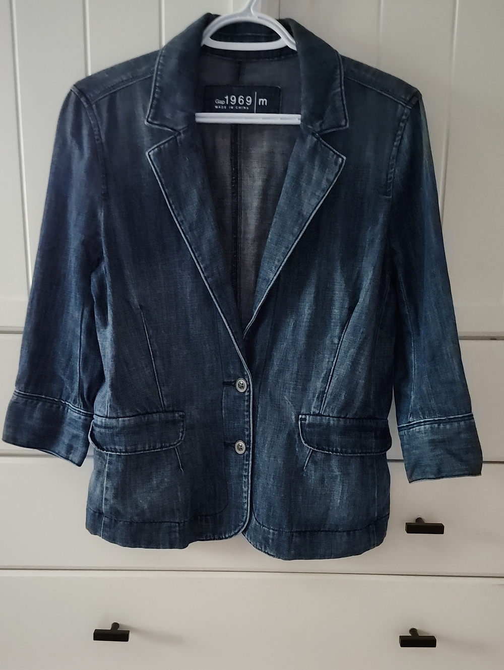 GAP 1969 Denim Blazer Jacket - Blue